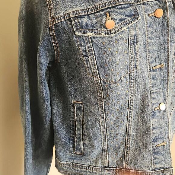Universal Thread Upcycled Denim "Growling Tiger" Trucker Jacket, XL - Picture 4 of 12